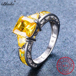 Rings Silver Yellow Topaz