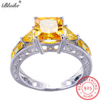 Rings Silver Yellow Topaz