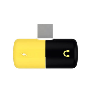 Double Adapter for iPhone 5 5S SE 6 6S 7 8 Plus X Capsule Audio Adapter Pill Adapter for Apple Phone Music and Charger Charging