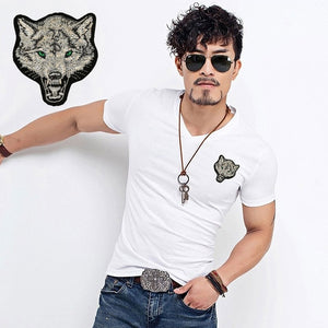 T-shirt  Wolf embroidery