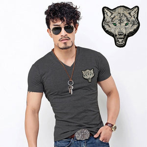 T-shirt  Wolf embroidery