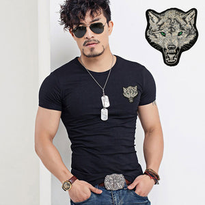 T-shirt  Wolf embroidery