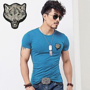 T-shirt  Wolf embroidery