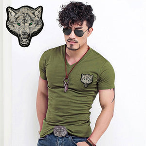 T-shirt  Wolf embroidery