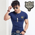 T-shirt  Wolf embroidery