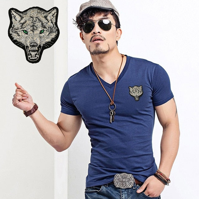 T-shirt  Wolf embroidery