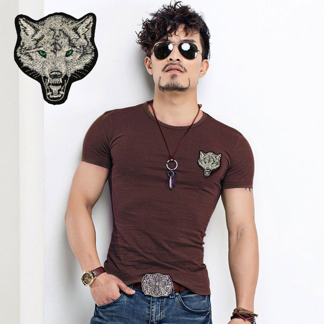 T-shirt  Wolf embroidery