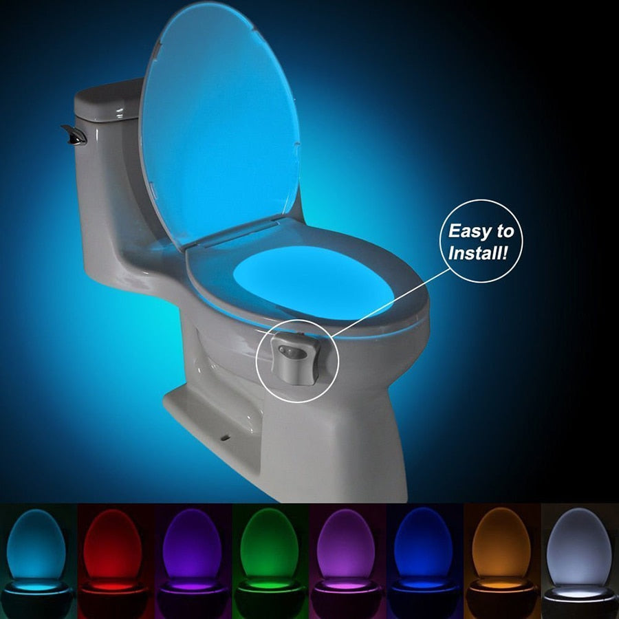 8 Color Auto-Sensing Toilet