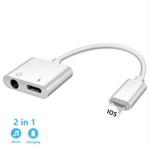 2 in 1 Audio Charger Adapter For iPhone